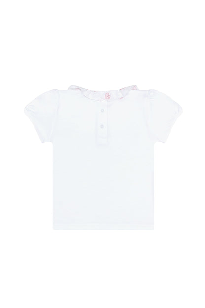 Girls Pink Heart Print Tee