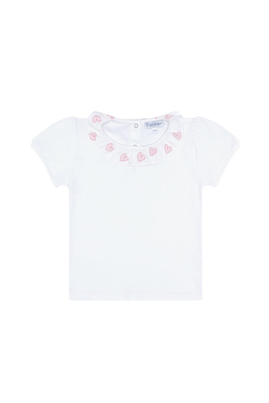 Girls Pink Heart Print Tee