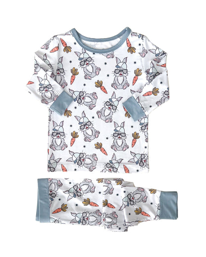 Boys Rad Bunny Bamboo Two Piece Pajama Set