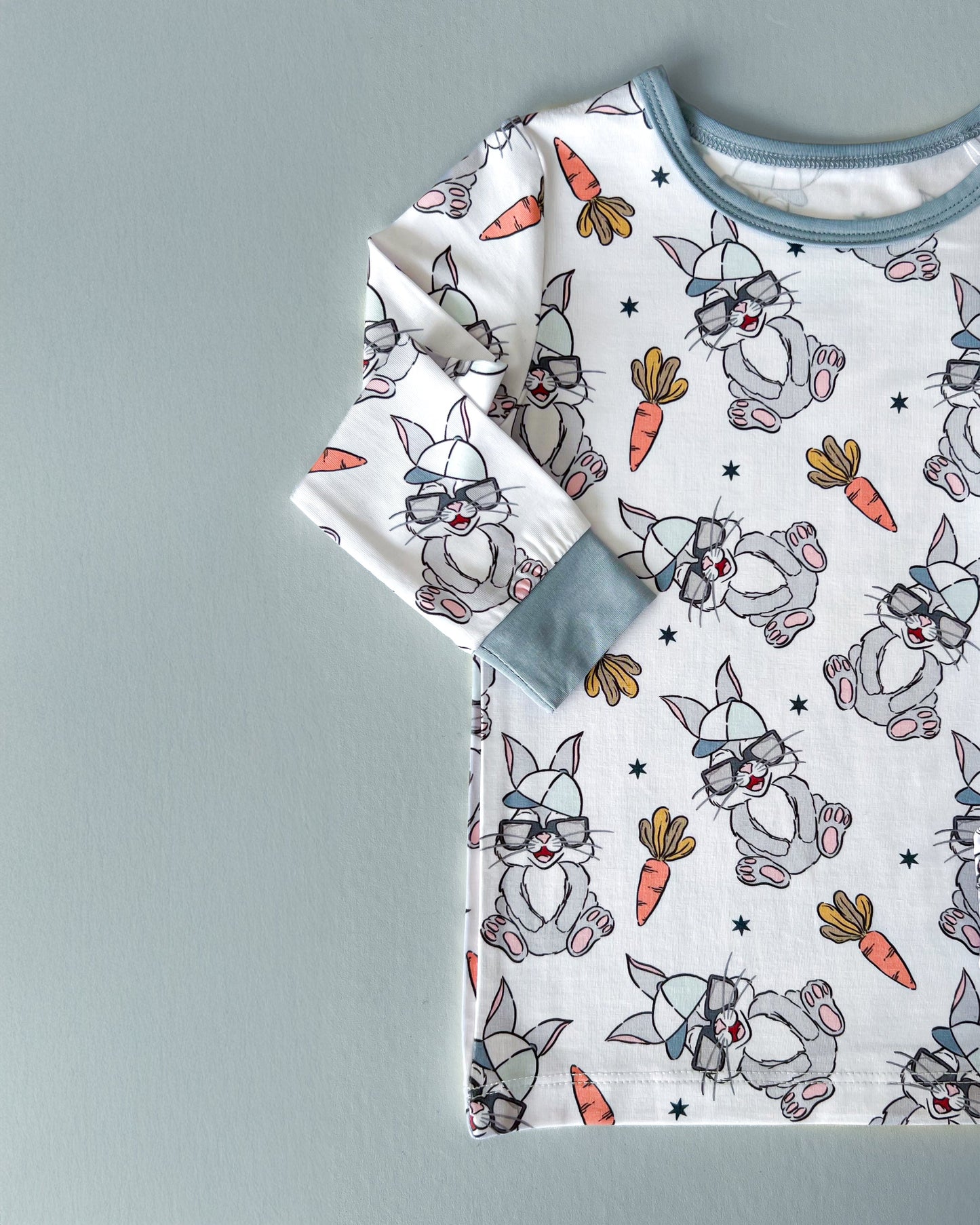 Boys Rad Bunny Bamboo Two Piece Pajama Set