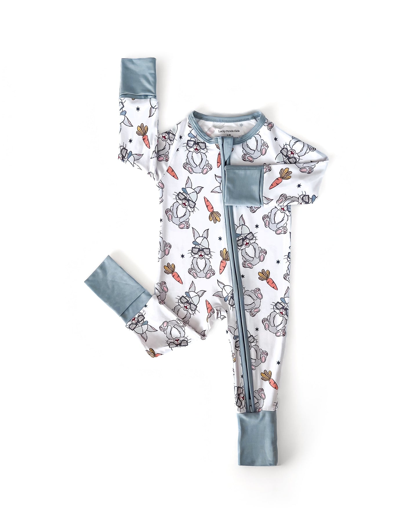 Baby Bamboo Zip Romper | Rad Bunny