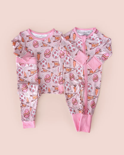 Girls Easter Hop Bamboo Two Piece Pajama Set