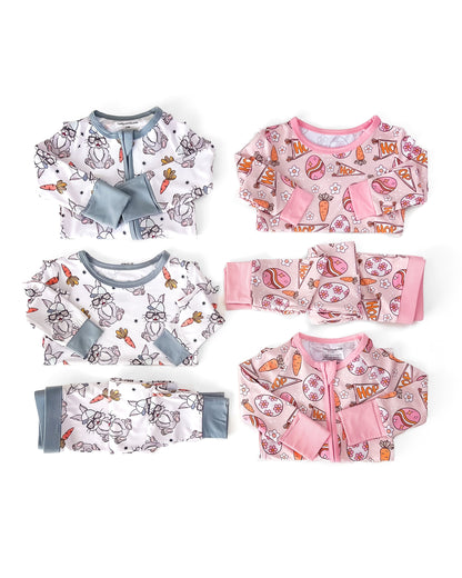 Girls Easter Hop Bamboo Two Piece Pajama Set