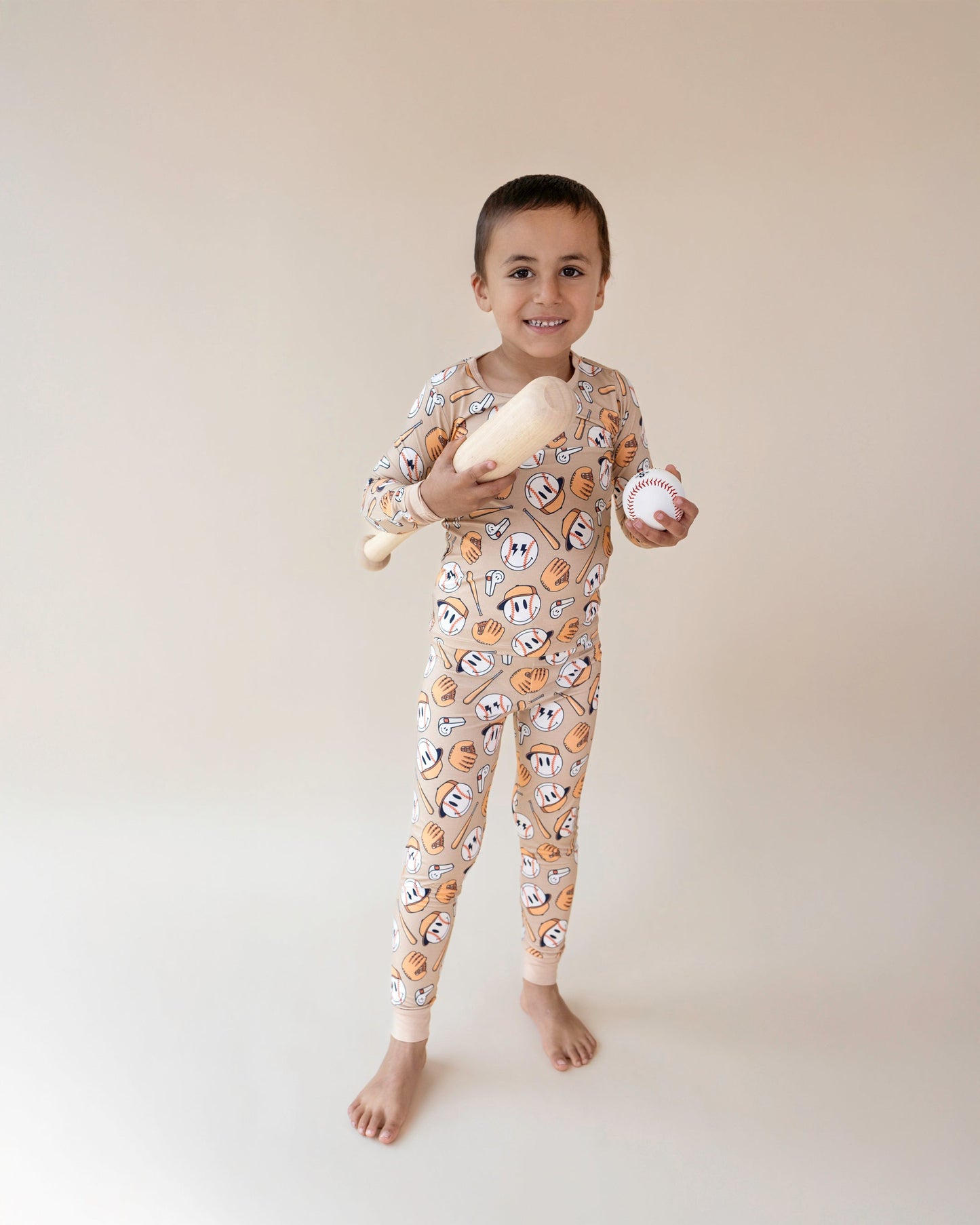 Boys Cool Catch Bamboo Two Piece Pajama Set