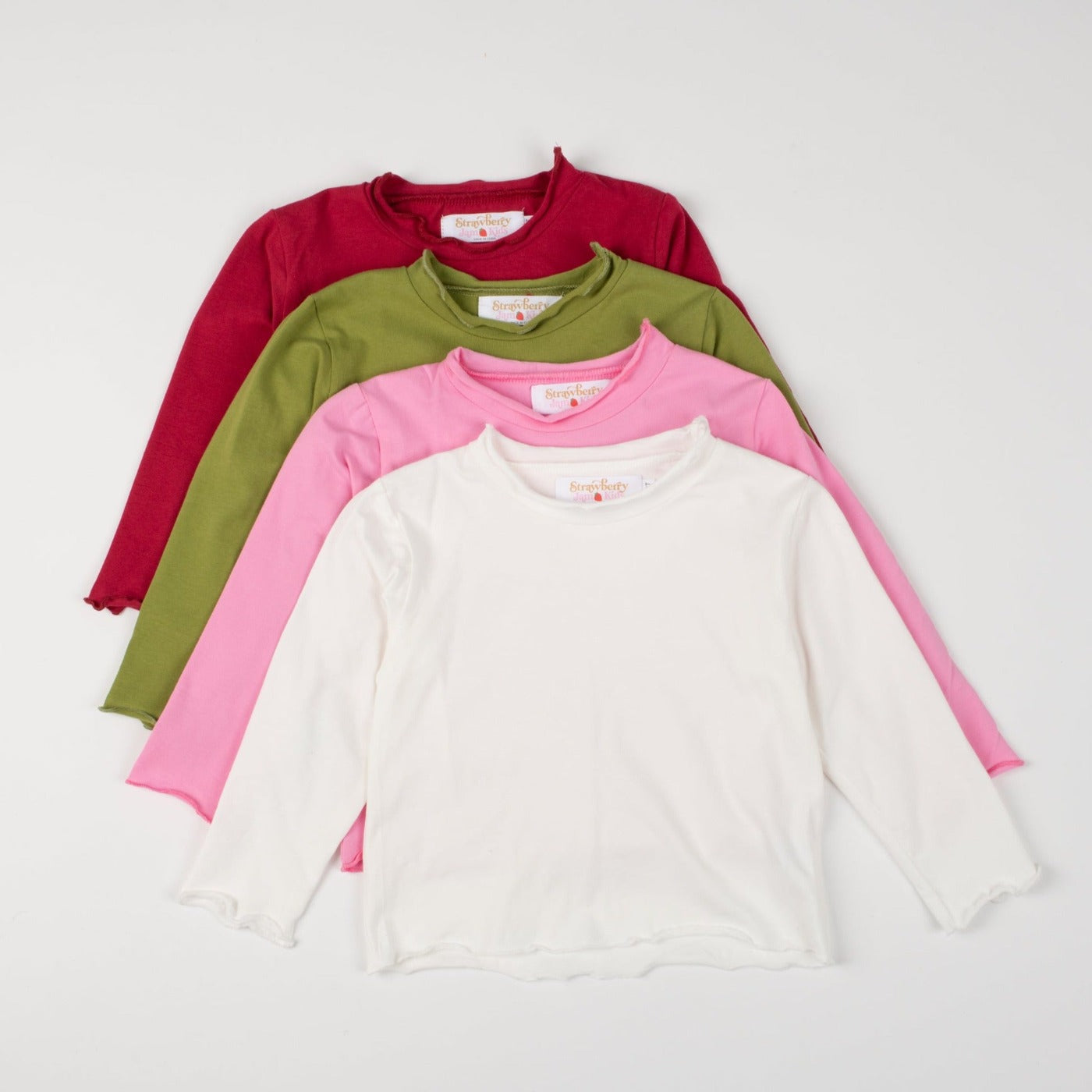 Lettuce Hem Girls Long Sleeve Solid Shirt (Available in 4 Colors - sold separately)