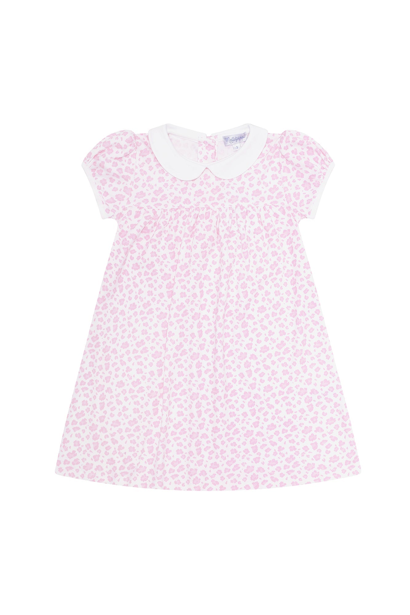 Girls Pink Cheetah Print Pima Cotton Playtime Dress