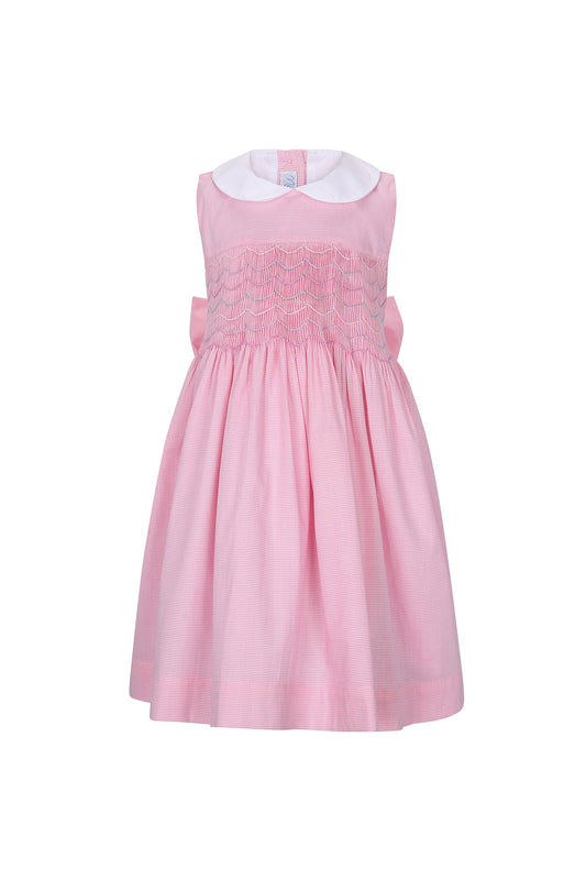 Girls Pink Spring Smocked Dress