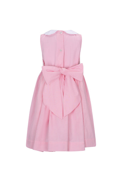 Girls Pink Spring Smocked Dress