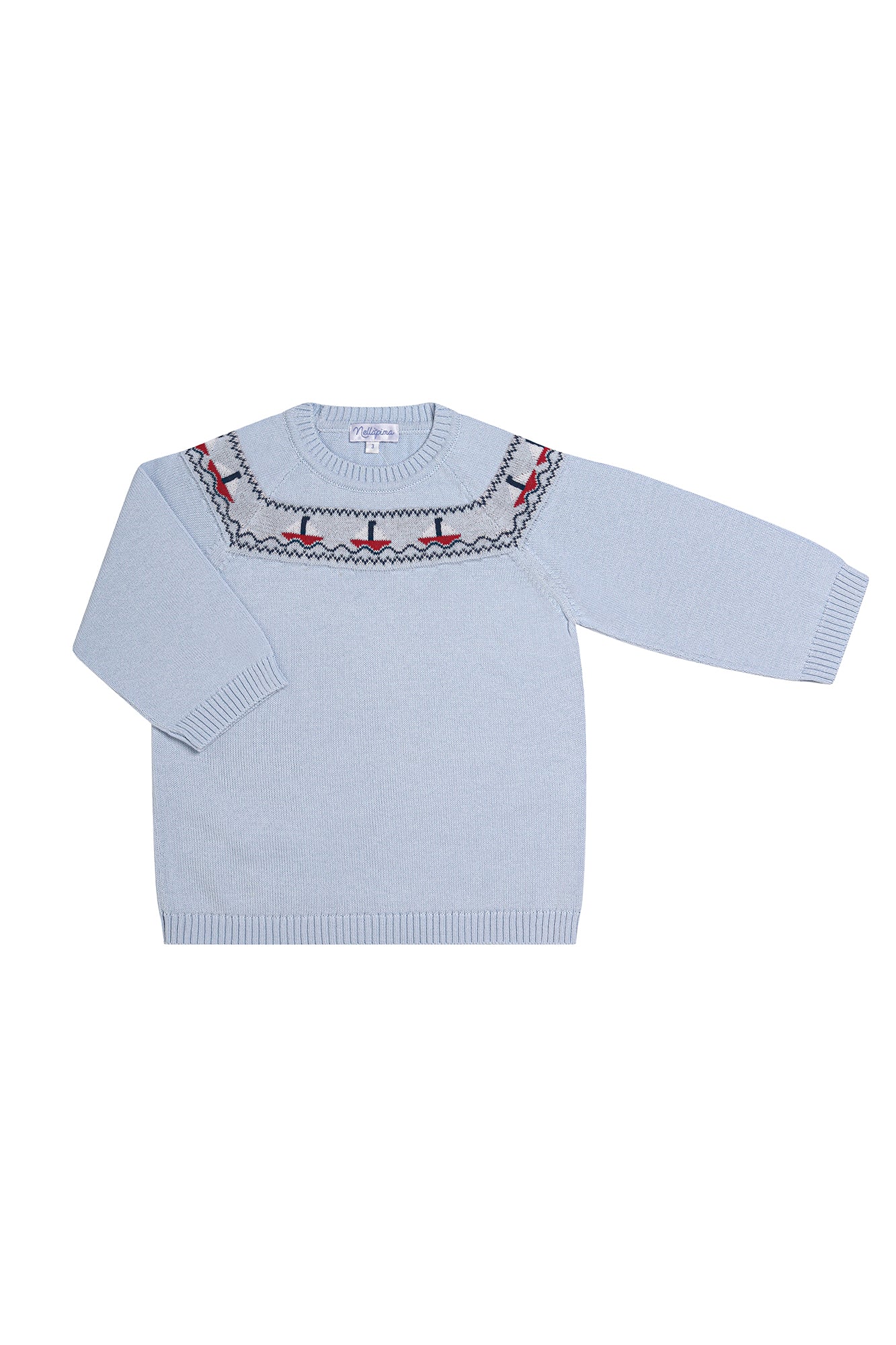 Boys Sailboat Knit Sweater