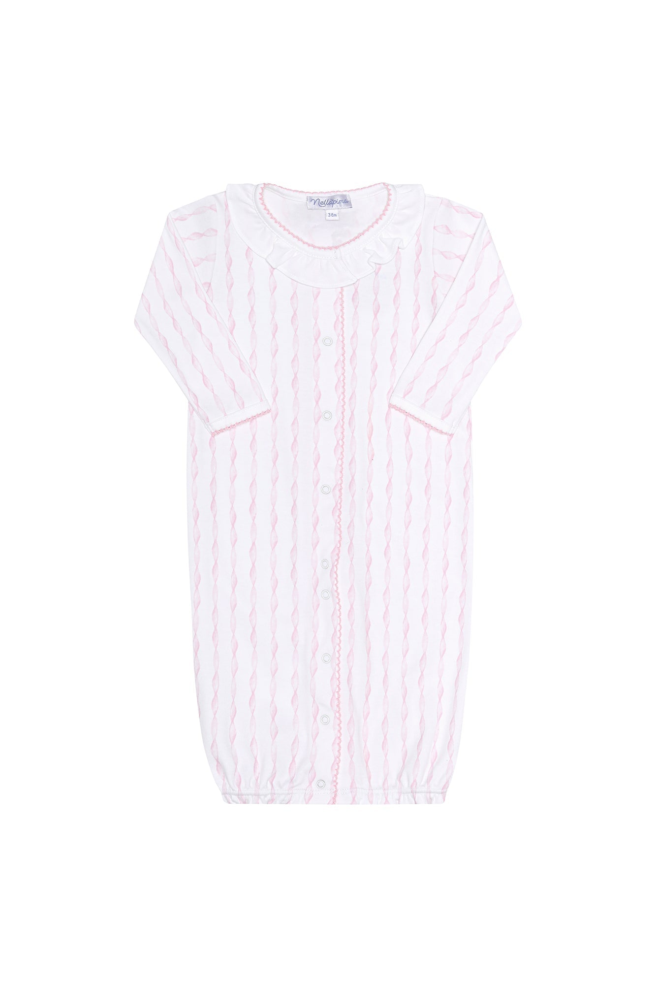 Baby Pink Twirls Pima Cotton Converter Gown