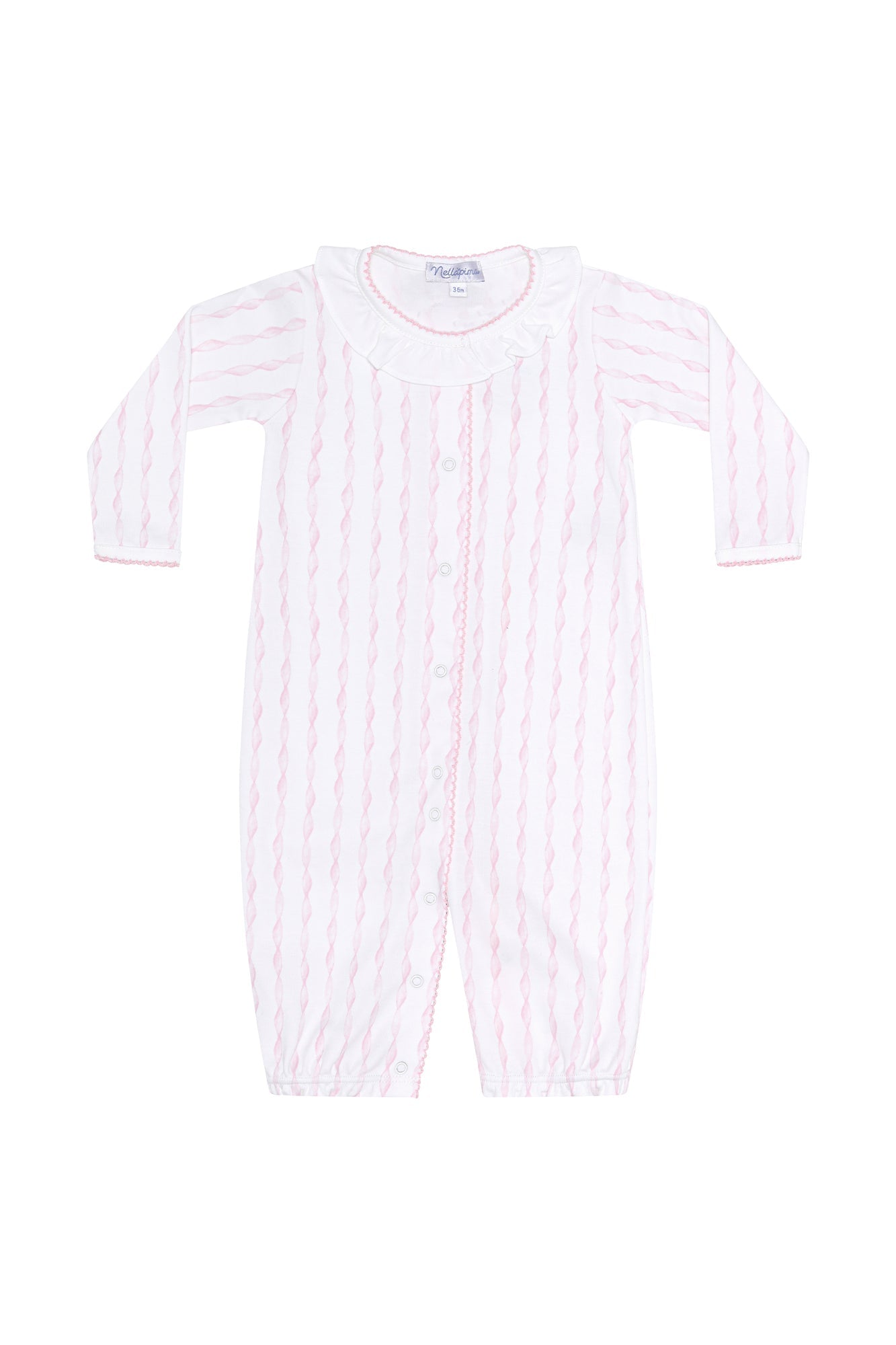 Baby Pink Twirls Pima Cotton Converter Gown