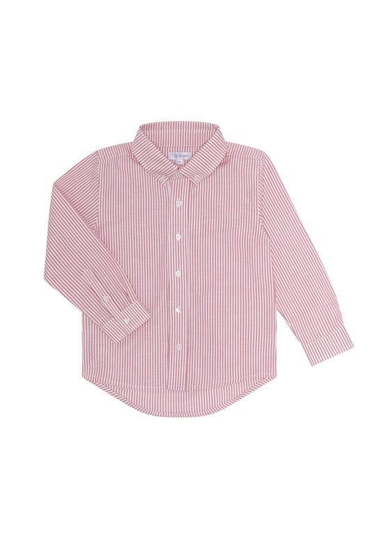 Boys Red Stripes Long Sleeve Shirt