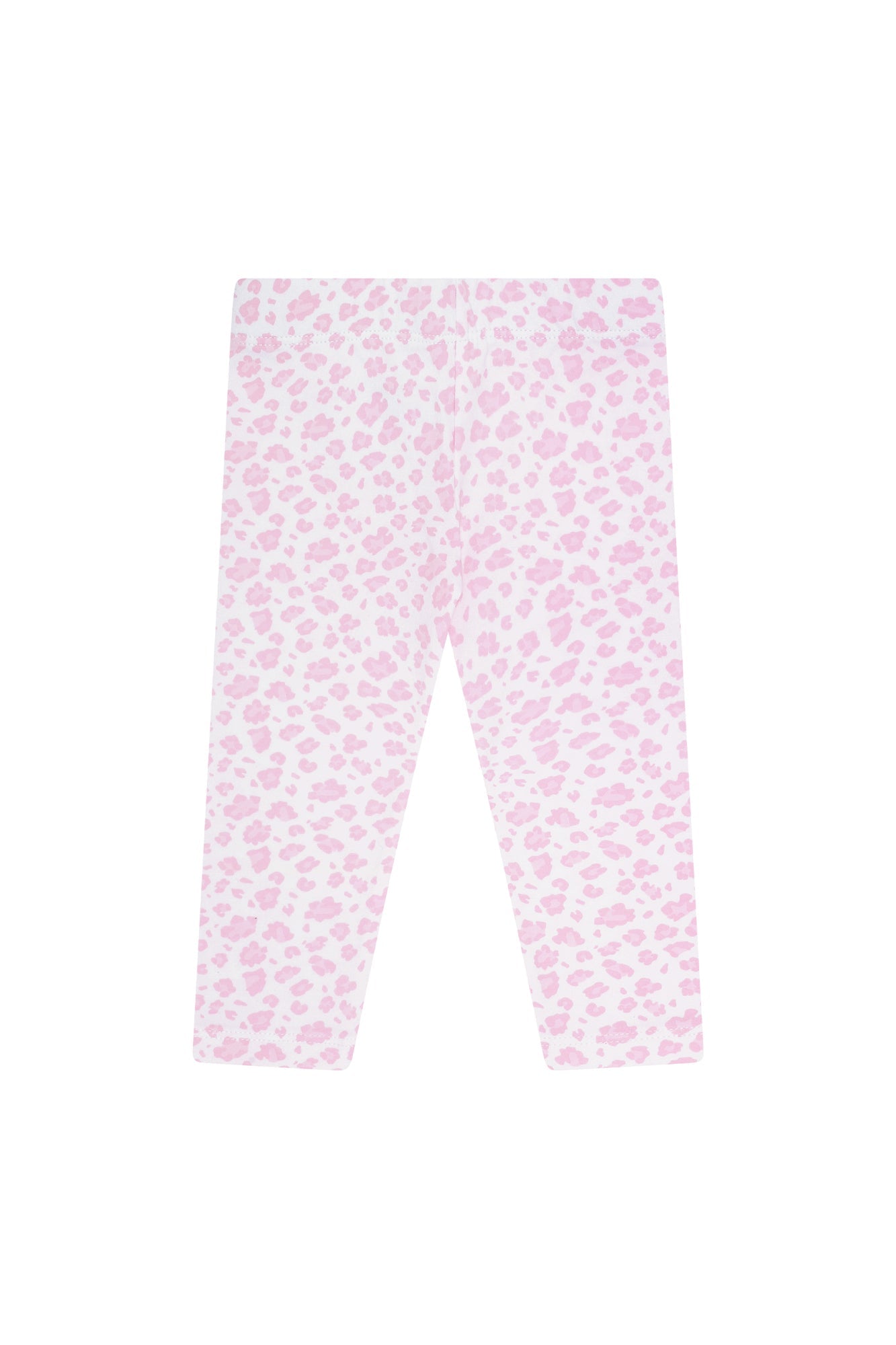 Girls Pink Cheetah Pima Cotton Tee-Leggings Set