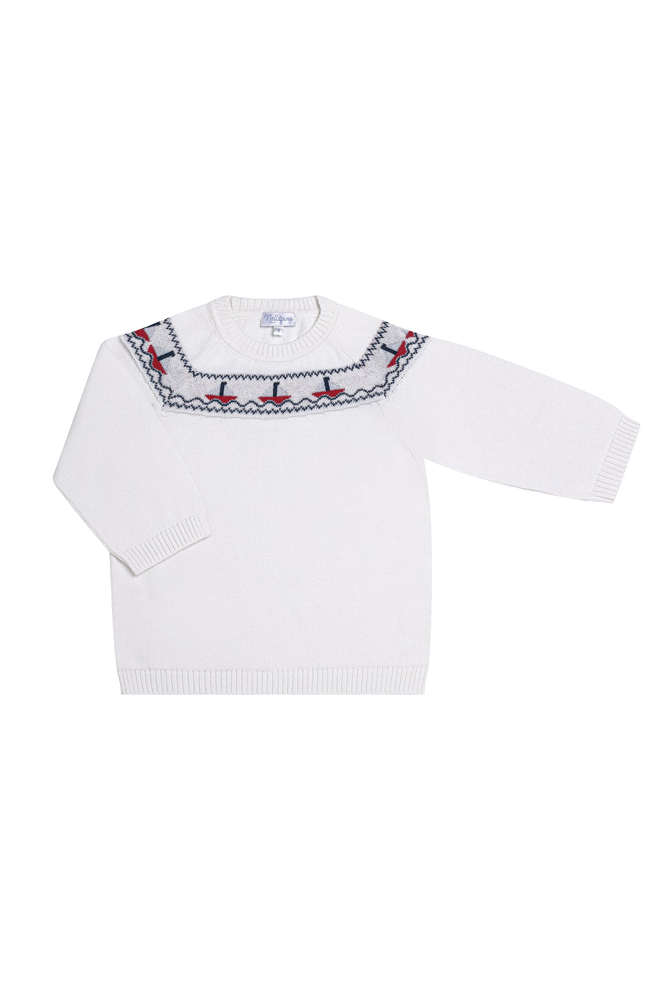 Boys Sailboat Knit Sweater