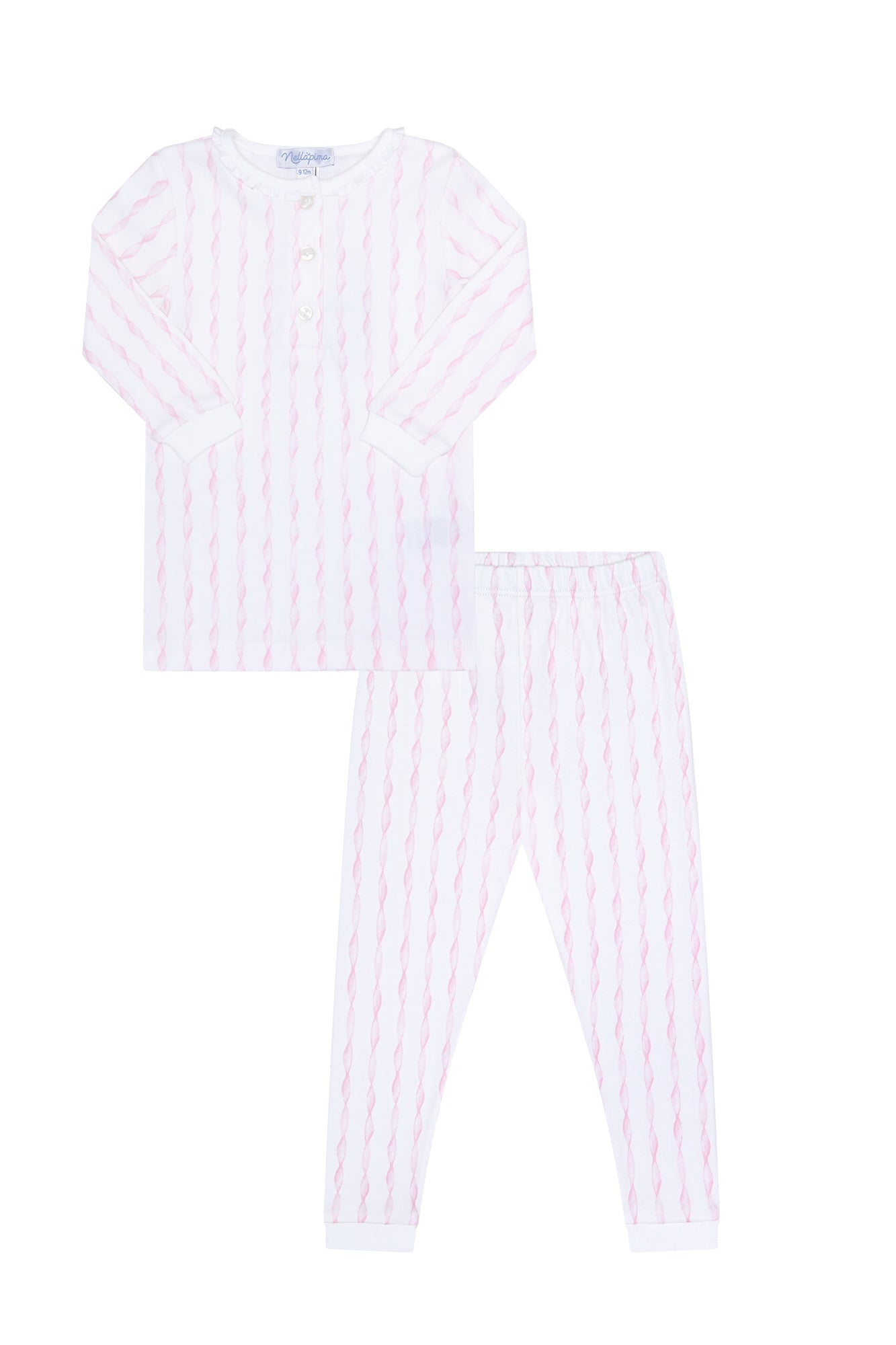 Girl Pink Twirls Pima Cotton Pajamas