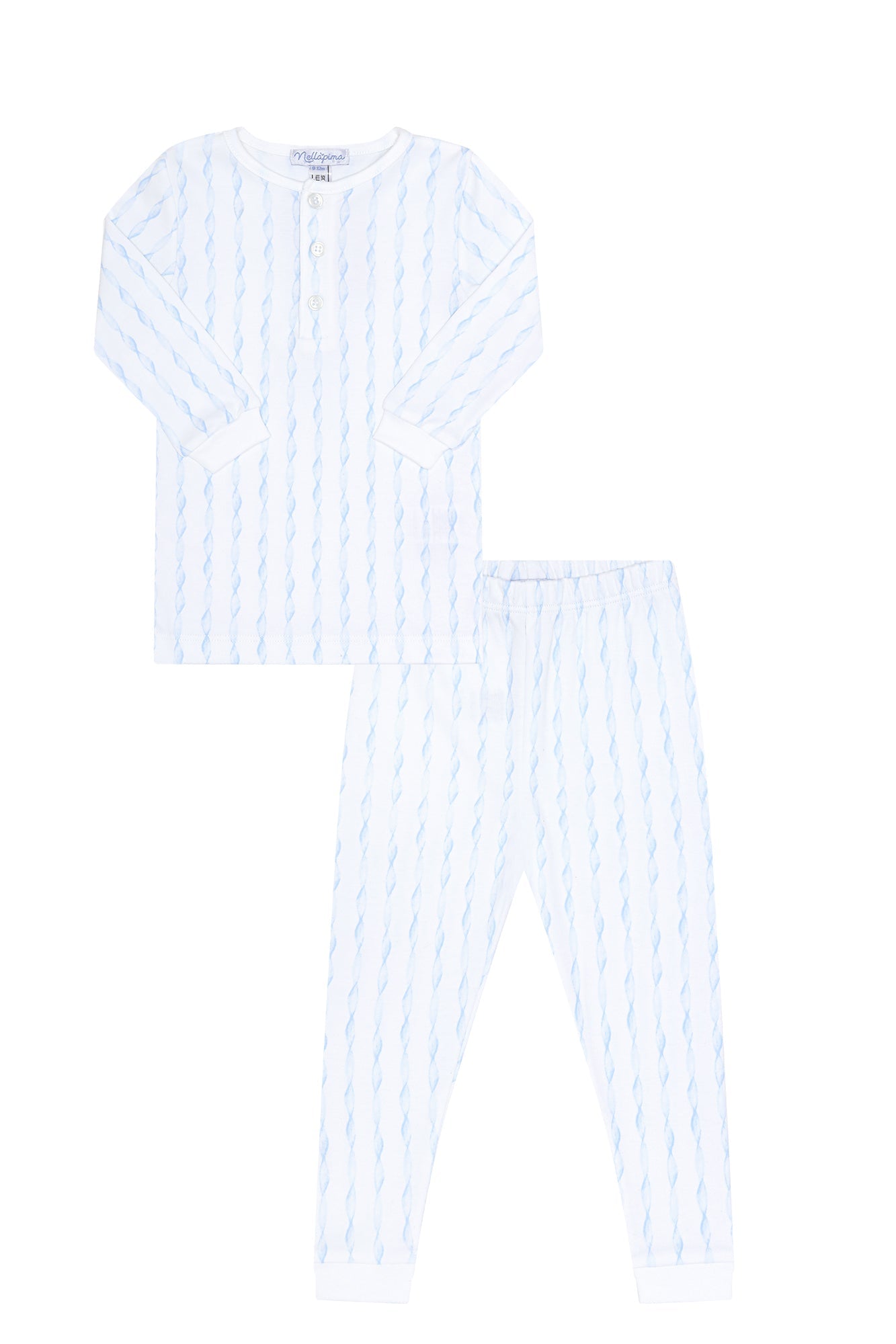 Blue Twirls Pima Cotton Pajamas