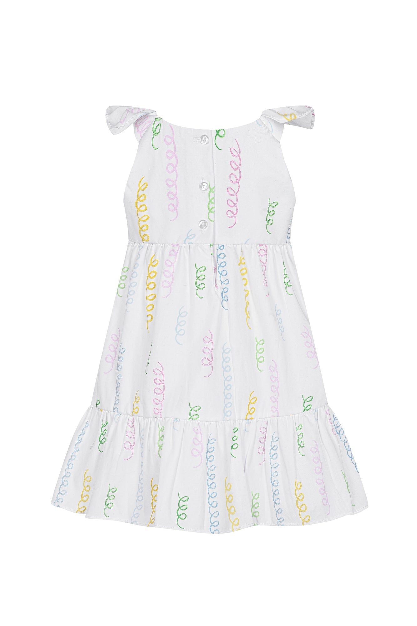 Girls Spirals Pima Cotton Woven Summer Dress