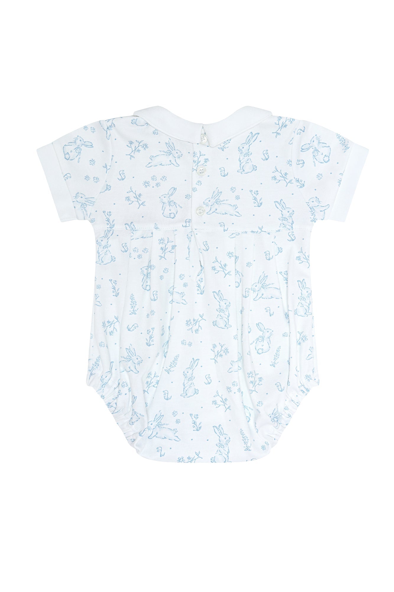 Blue Bunny Toile Pima Cotton Bubble