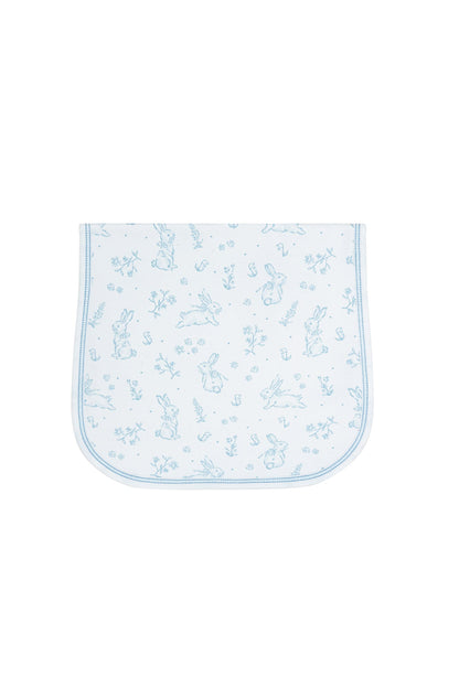 Blue Bunny Toile Burp Cloth