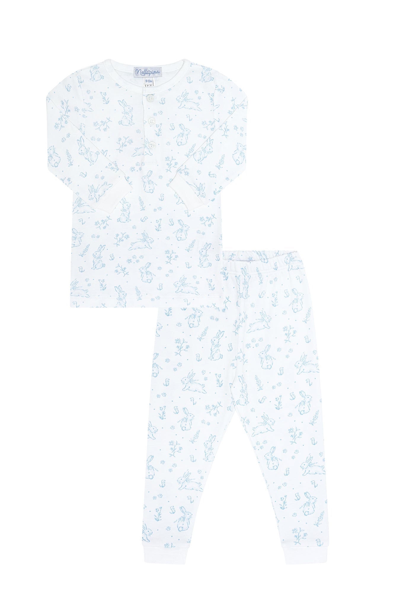 Blue Bunny Toile Pajama