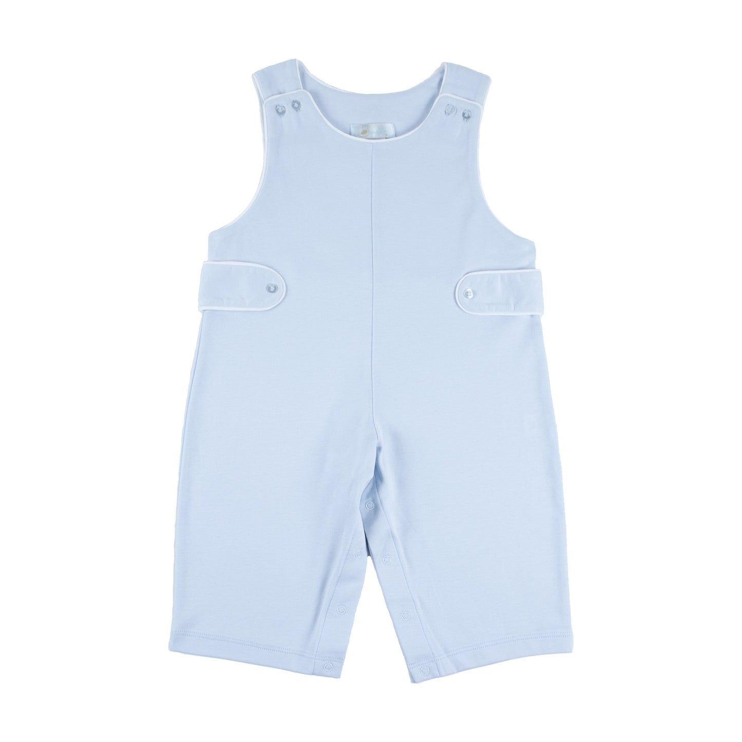 Baby Boy Light Blue Pima Cotton Long Jon Jon