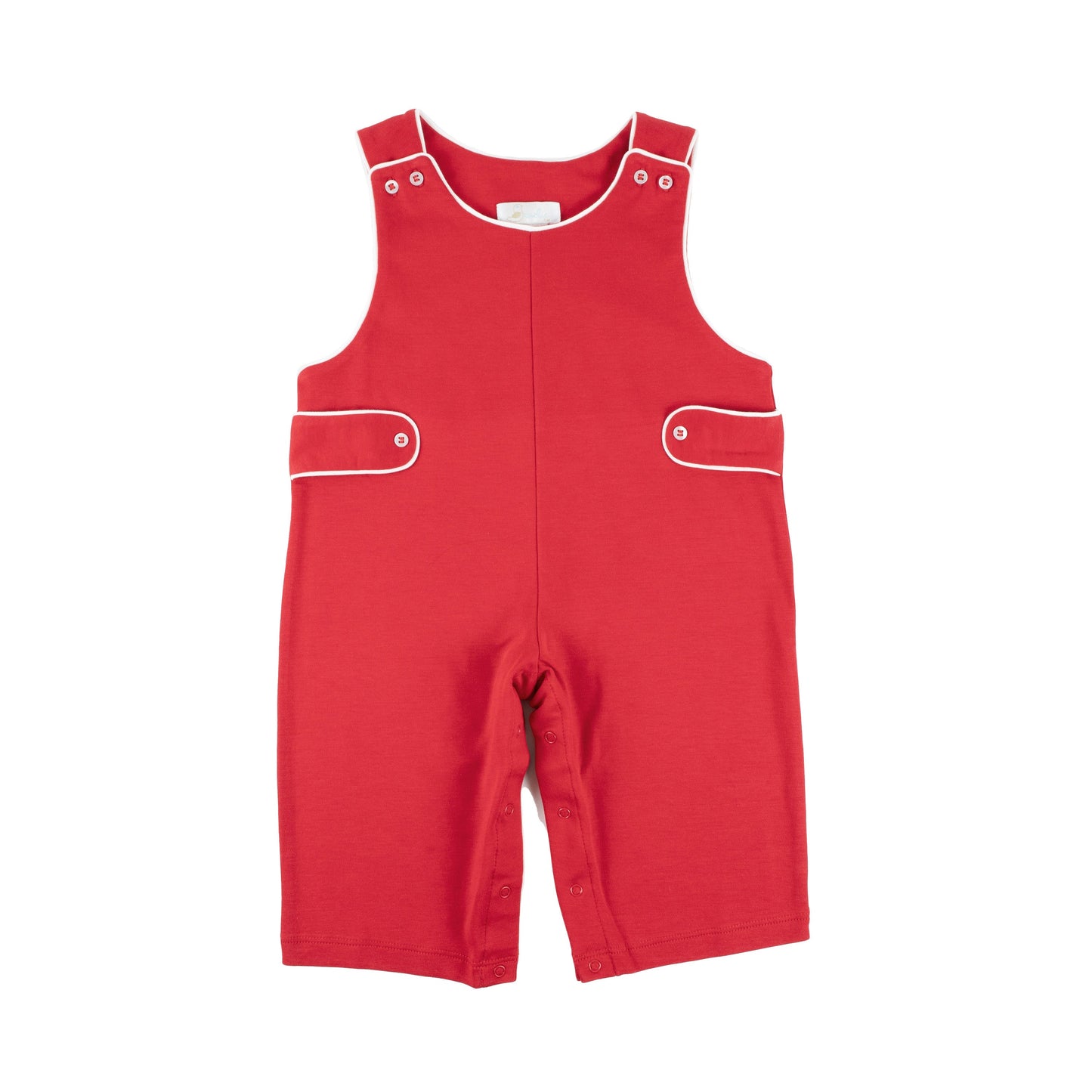 Girls Red Long Pima Cotton Jon Jon