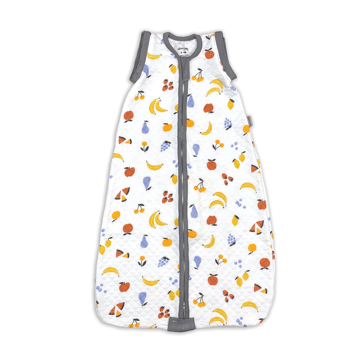 Bamboo Classic Sleeping Sack w/Detachable Sleeves 1 TOG(Fruit Salad Print)