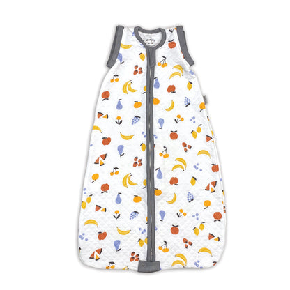 Bamboo Classic Sleeping Sack w/Detachable Sleeves 1 TOG(Fruit Salad Print)