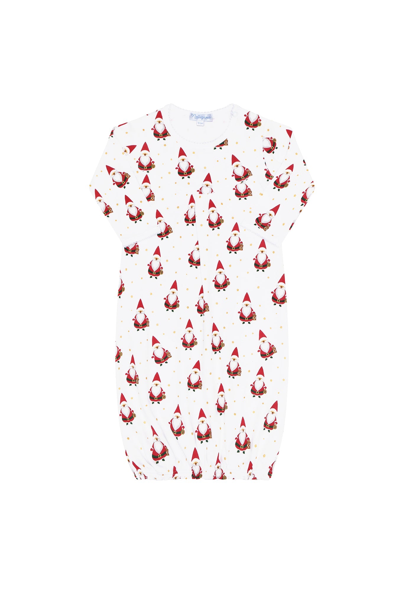 Baby Santa Print Pima Cotton Gown