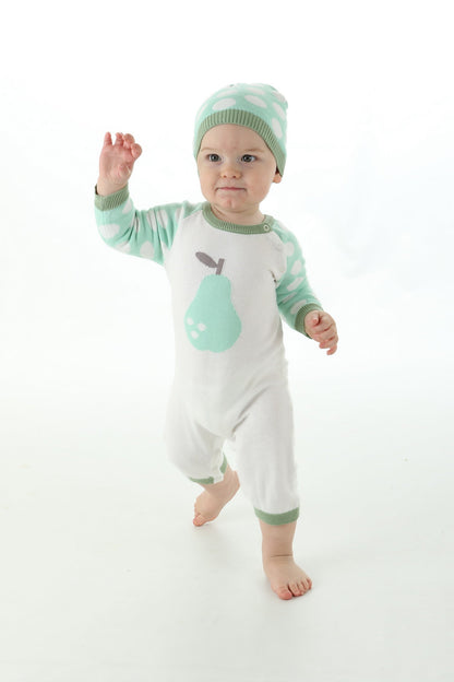 Sweater Romper (Seafoam Dot Pear)