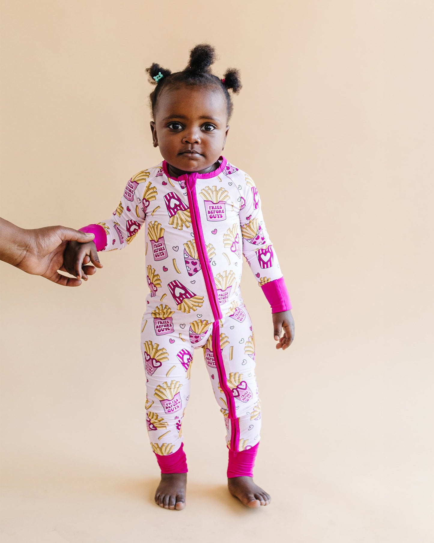 Baby Girl Bamboo Pajama Zip Romper | Fries Before Guys