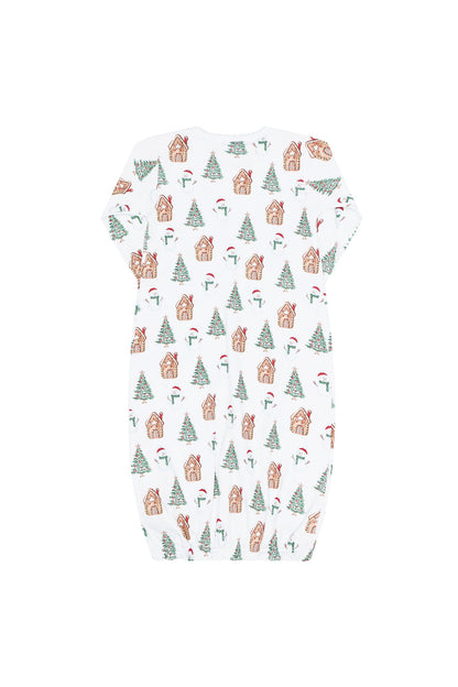 Baby Wonderland Christmas Print  Pima Cotton Baby Gown