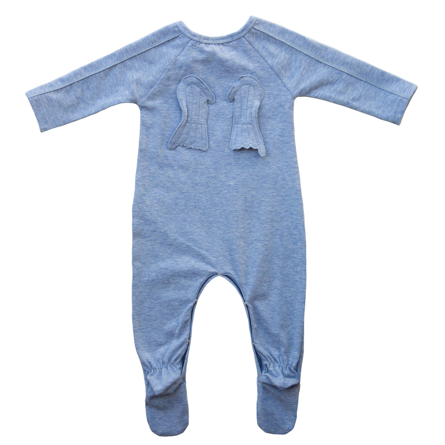 Blue Angel Wings Baby Footie