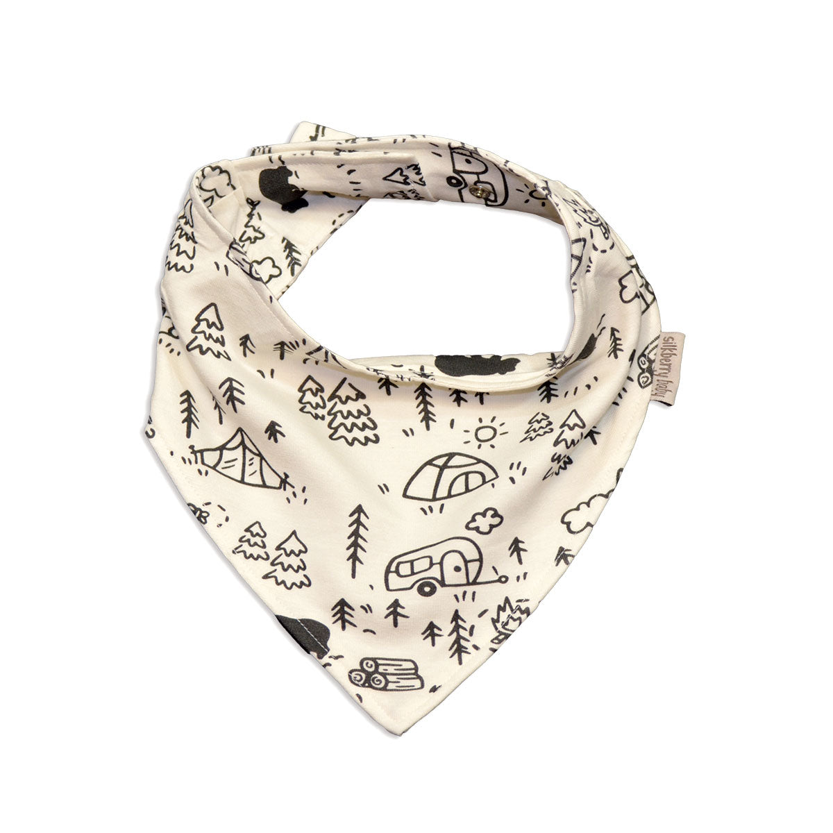 Bamboo Bandana Bib (Doodle Camp Print)