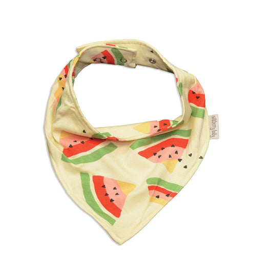 Bamboo Bandana Bib (Watermelon Rainbow Print)