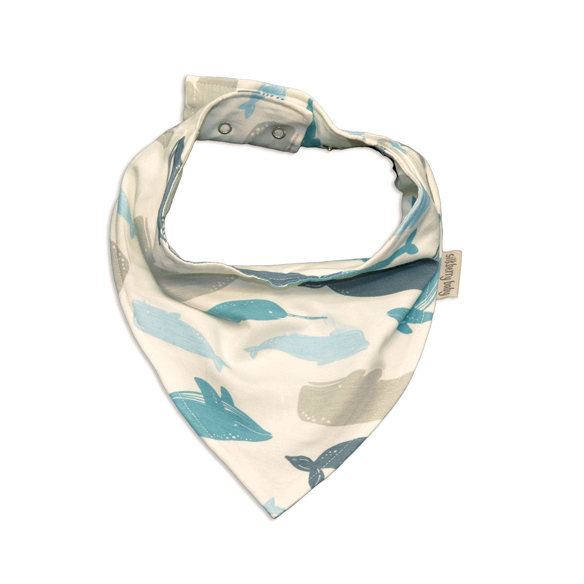 Bamboo Bandana Bib (Whale of a Time Print)