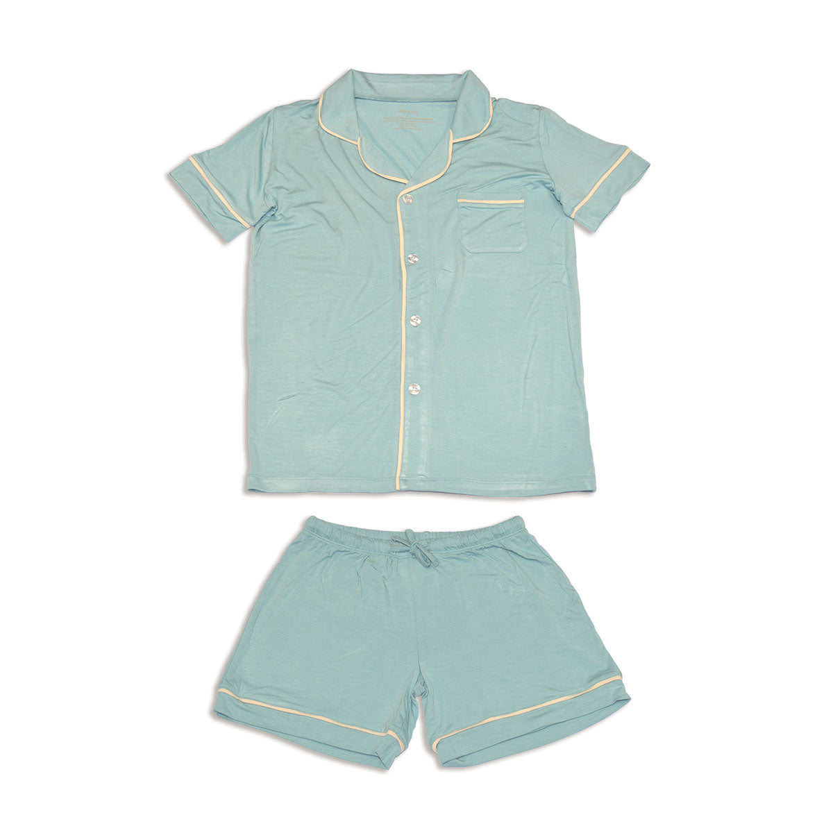 Women's Bamboo Short Sleeve Collared PJ Set with Shorts (Lustre)