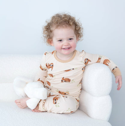 Bamboo Long Sleeve Pajama Set (Sleepy Sloth Print)