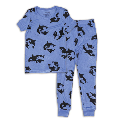 Bamboo Short Sleeve Pajama Set (Orca Print)