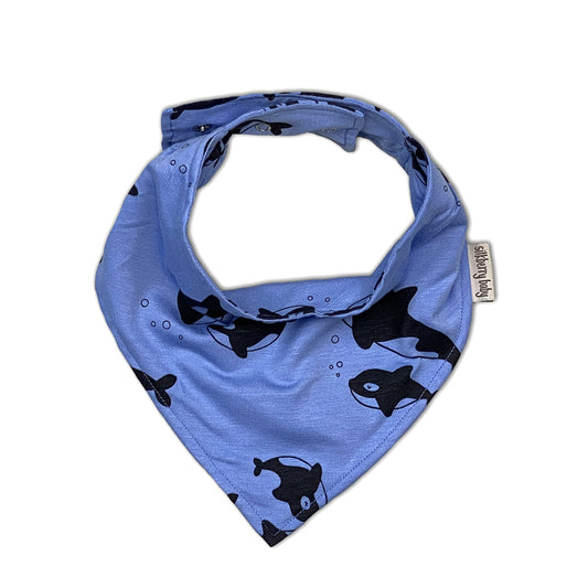 Bamboo Bandana Bib (Orca Print)