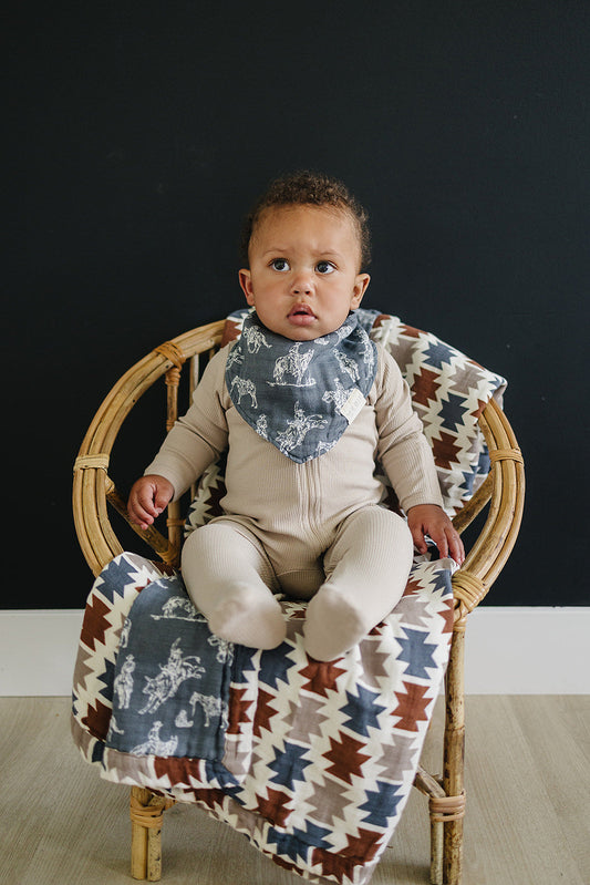 Wild West Muslin Baby Bib