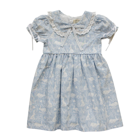 Girls Blue Bunny Dress