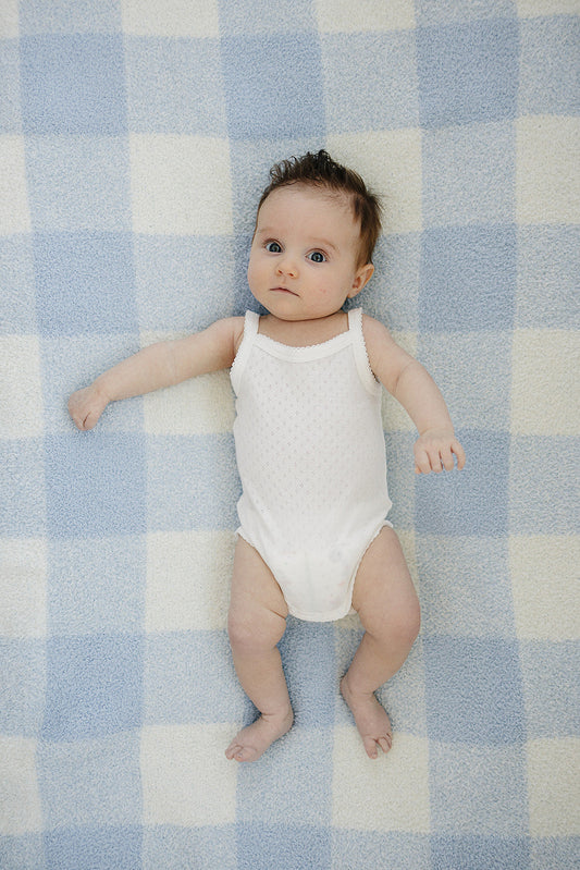 Baby White Pointelle Basic Tank Onesie