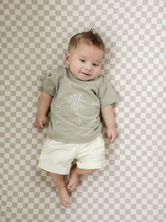 Boys Cream Chino Shorts