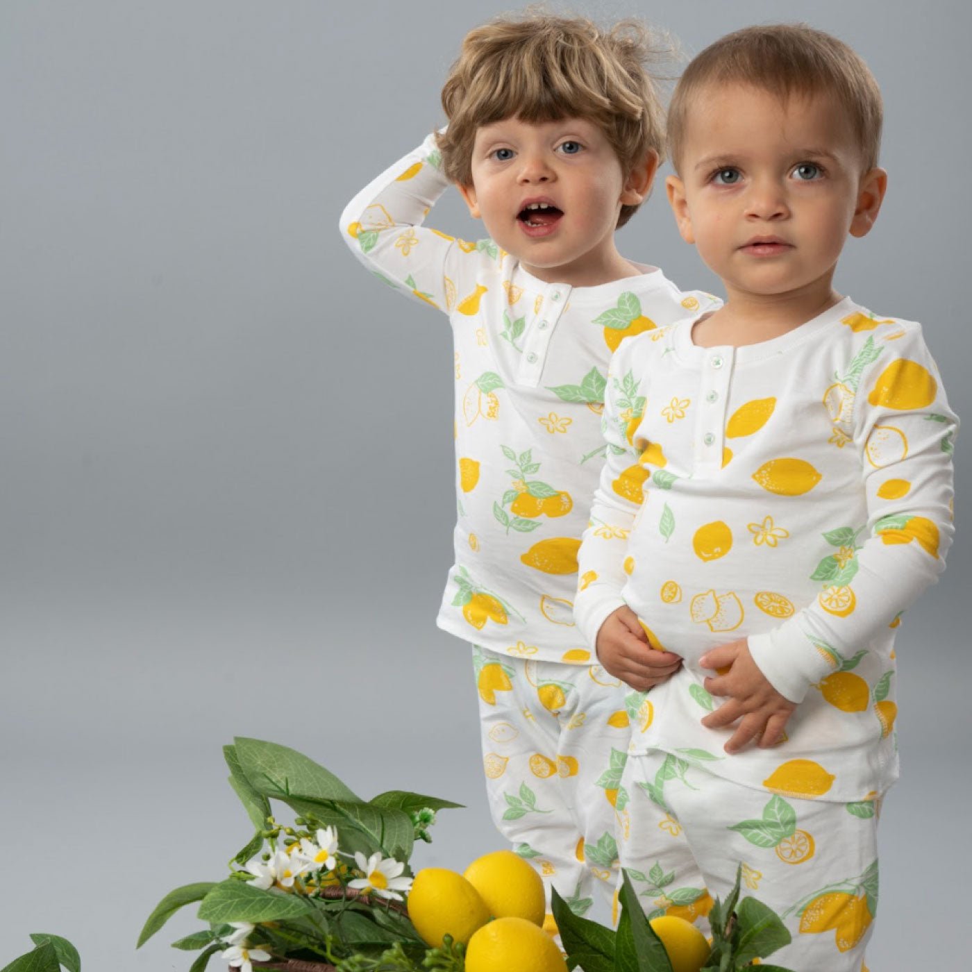 Amalfi Lemons Pima Cotton Pajamas - Blissfully Lavender BoutiquePetidoux