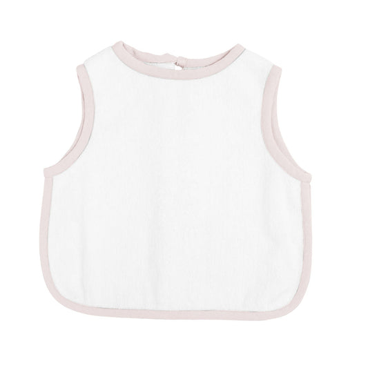 Baby Apron Bib | Blossom Pink Linen - Blissfully Lavender BoutiqueLouelle.