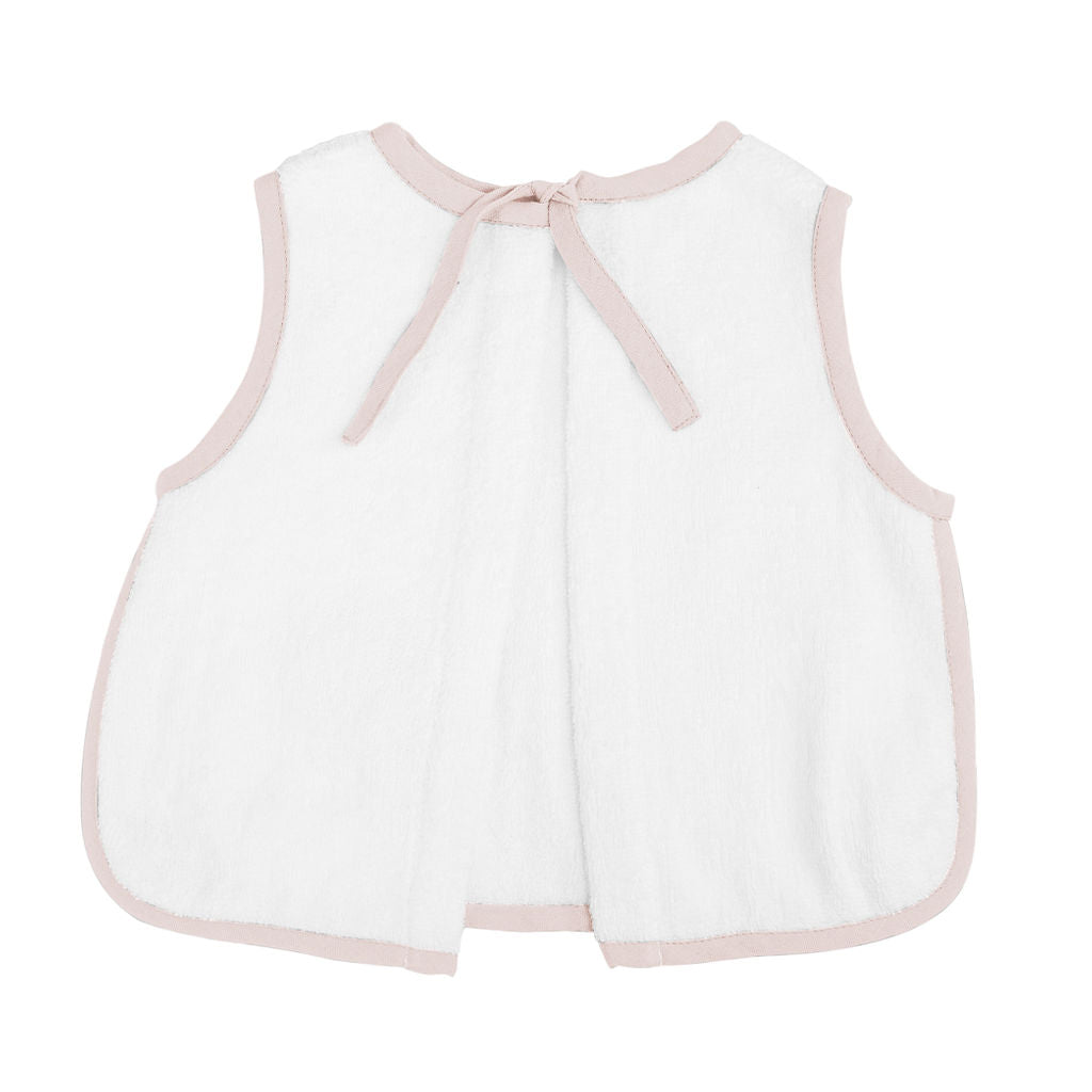 Baby Apron Bib | Blossom Pink Linen - Blissfully Lavender BoutiqueLouelle.