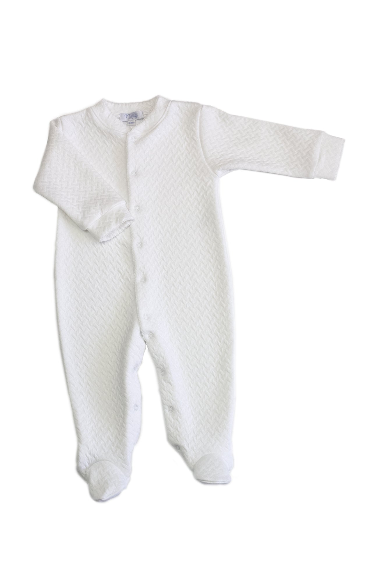 Baby Basket Weave Footie - Blissfully Lavender BoutiqueNella Pima