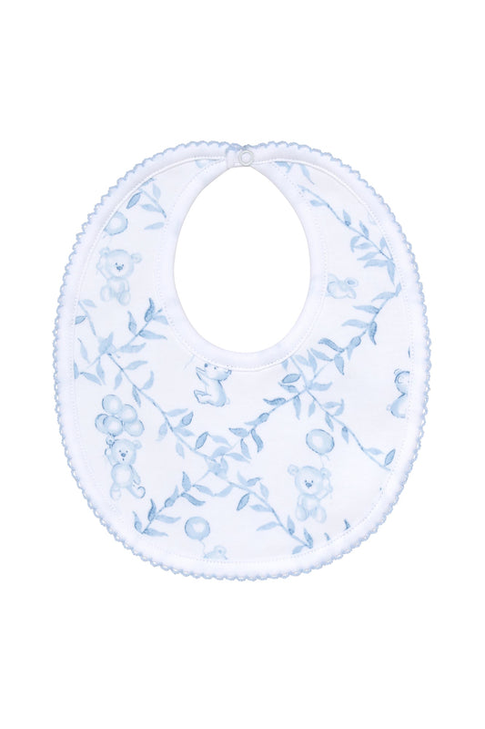 Baby Blue Bears Trellace Bib - Blissfully Lavender BoutiqueNella Pima