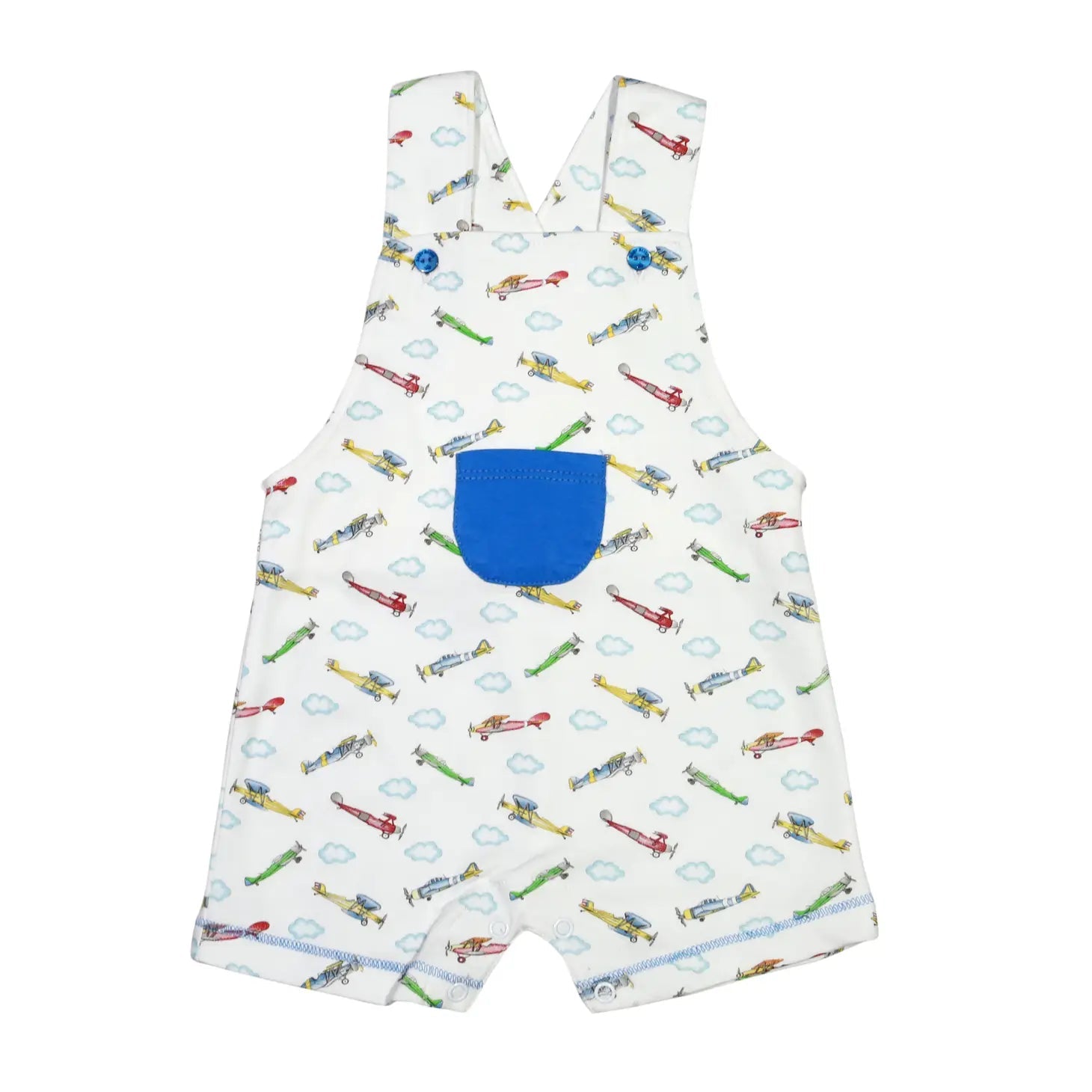 Baby Boy Airplanes Pima Cotton Overalls - Blissfully Lavender BoutiqueHug Me First